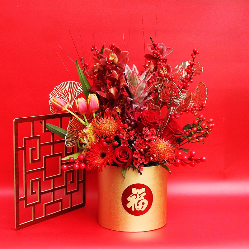 喜运倍增-年销花礼抱抱桶礼盒