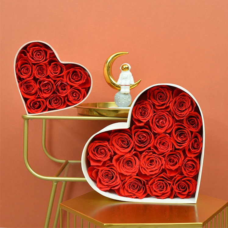 把心给你——玫瑰花爱心礼盒
