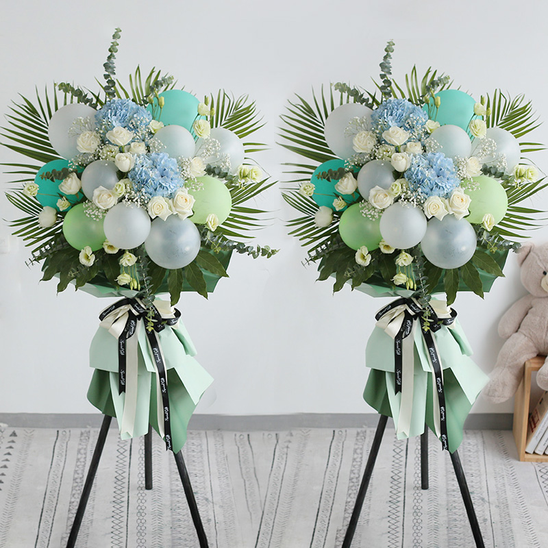 鸿运福星-网红气球开业花篮 046