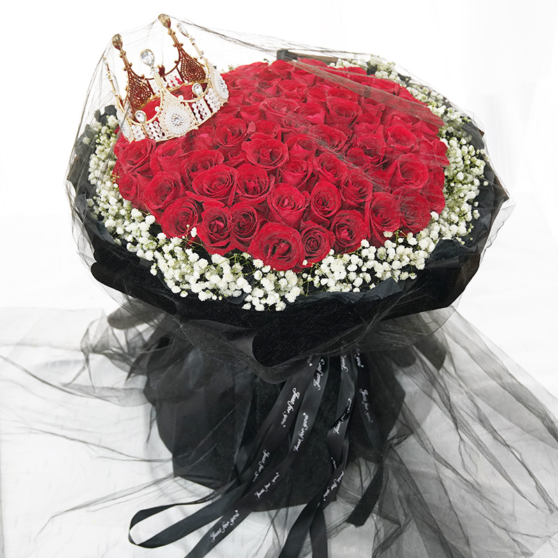 爱的魔力/99朵玫瑰花配满天星