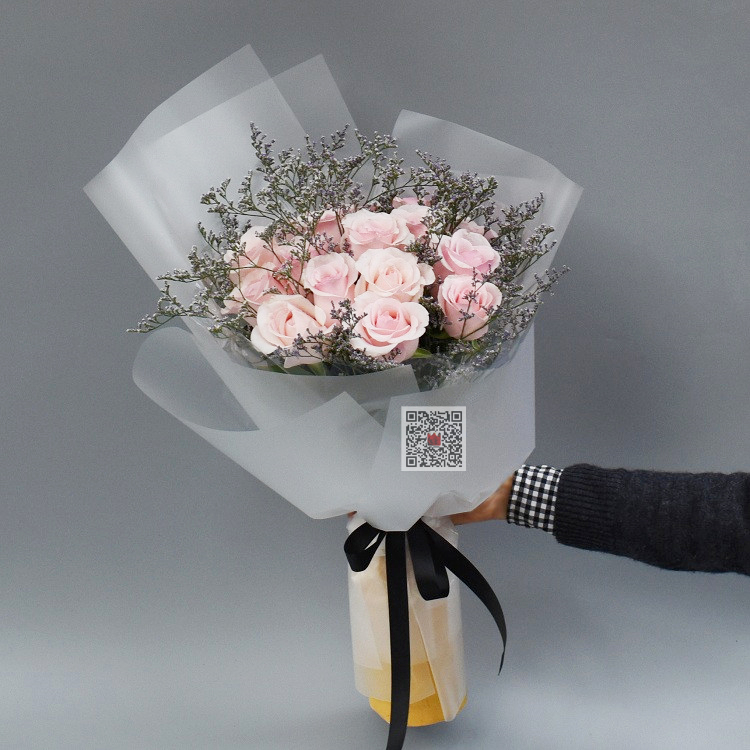 给你我的温柔/18朵粉玫瑰花(