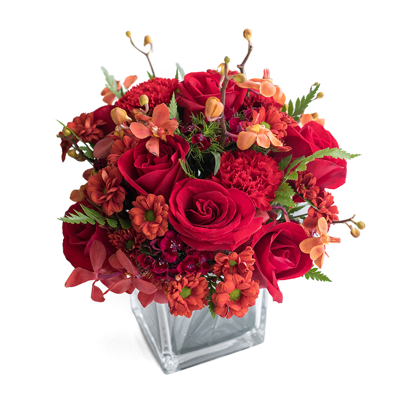 小桌花 台花 方缸鲜花 003