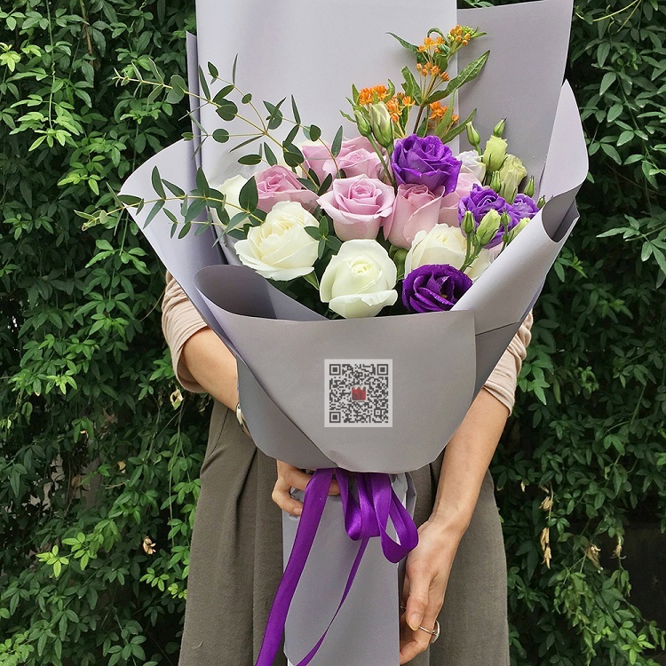 法式浪漫/11朵紫玫瑰花 5朵