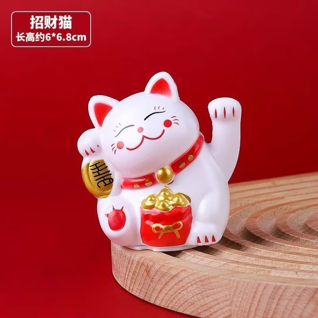 招财猫 创意小摆件 花卉装饰 招财寓意好