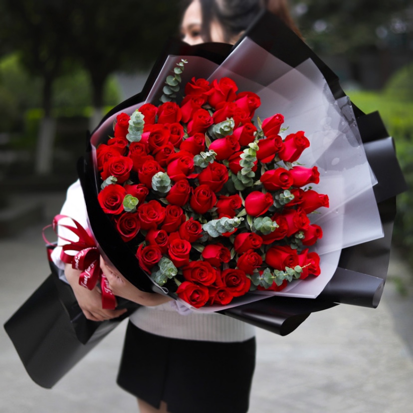 余生有你/52朵玫瑰花精美花束