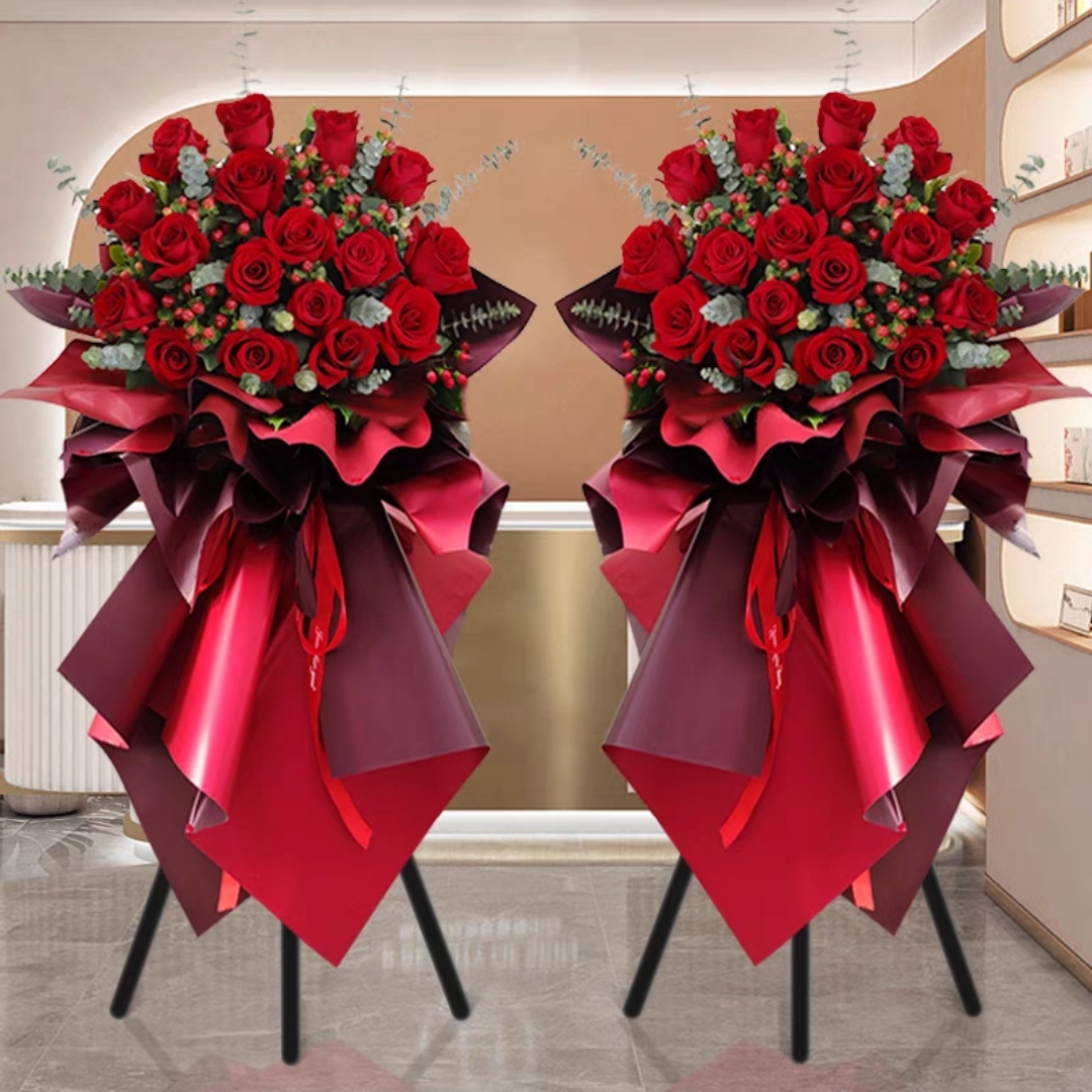 【红红火火】开业花篮开张花篮庆典花篮1个