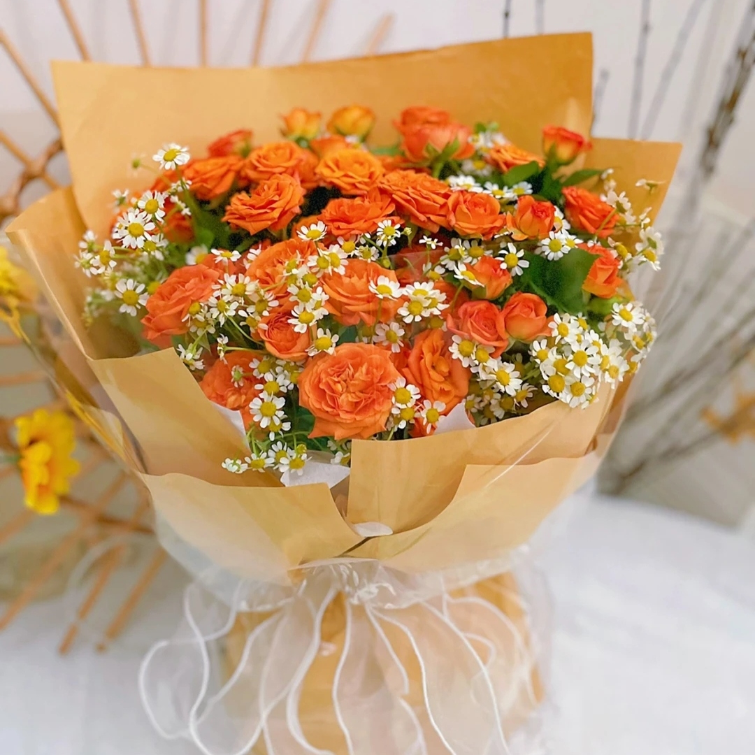 平安喜乐/10枝多头玫瑰花（多