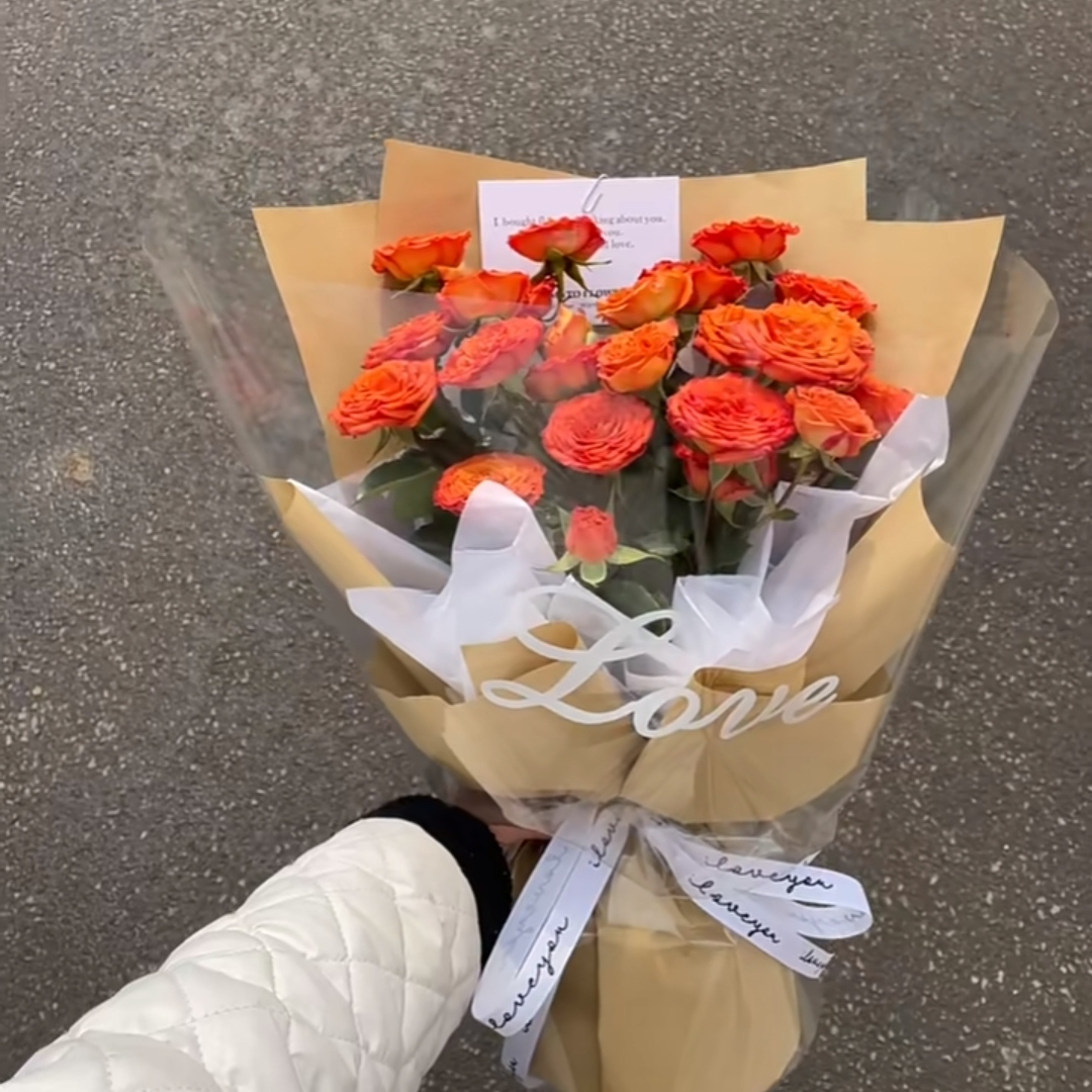 爱我所爱/6枝多头玫瑰花（多头