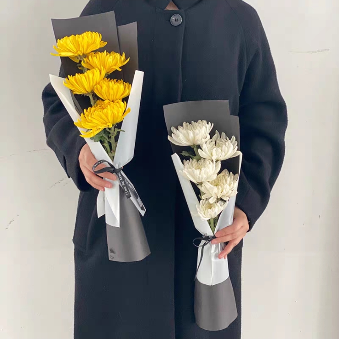 永远怀恋/5朵菊花精美花束包装 001