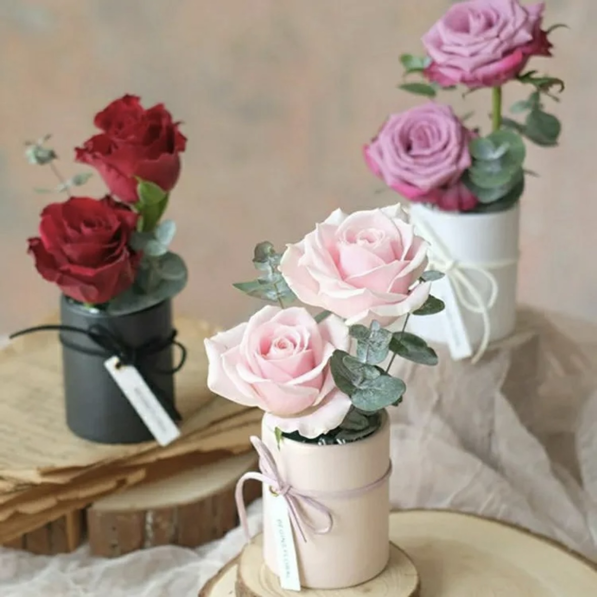 【花漾祝福】迷你抱抱桶花礼2朵