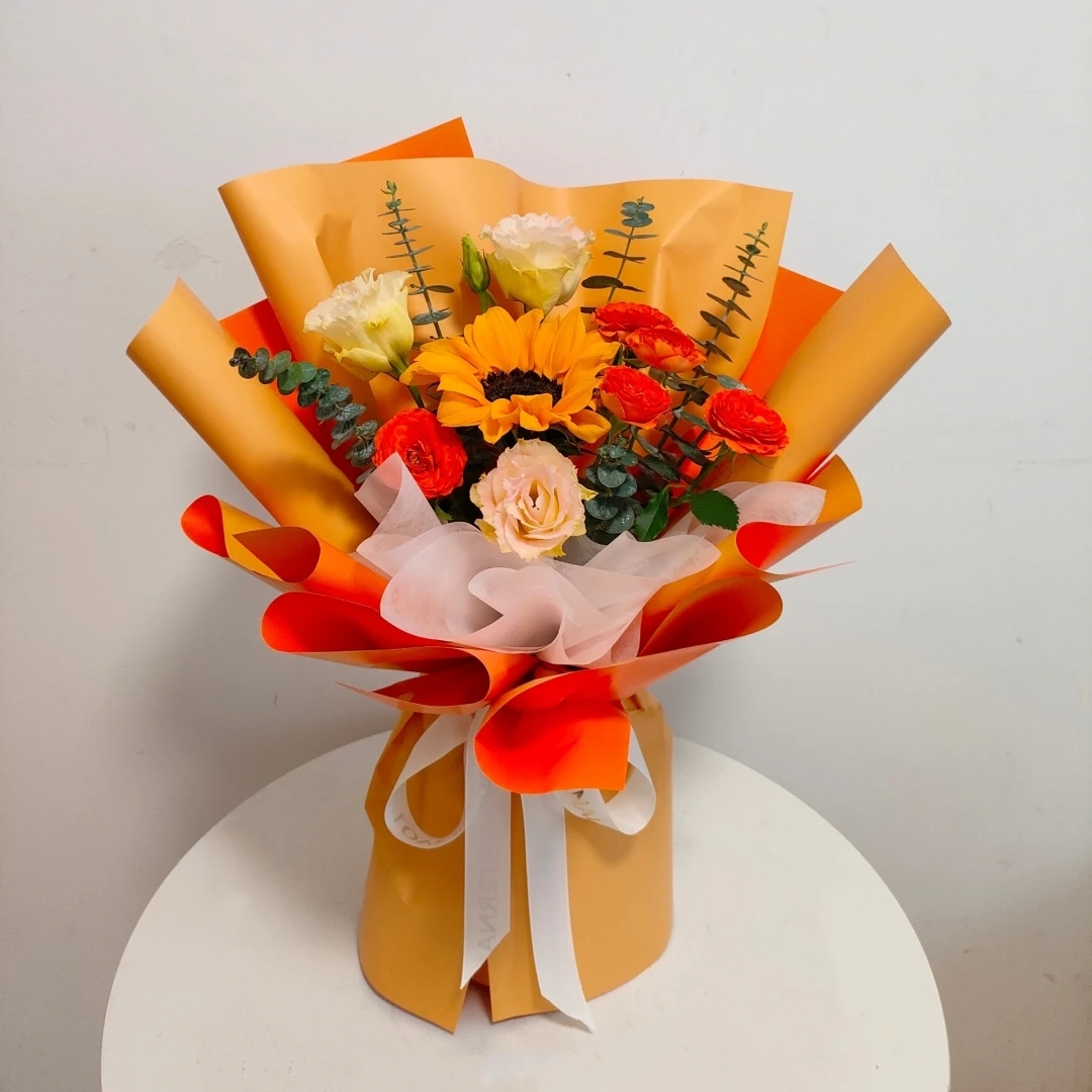 海浪小夜曲/1枝向日葵+洋桔梗