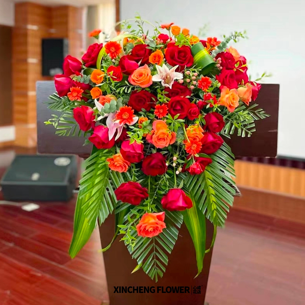 讲台花 桌花 会议桌鲜花B01