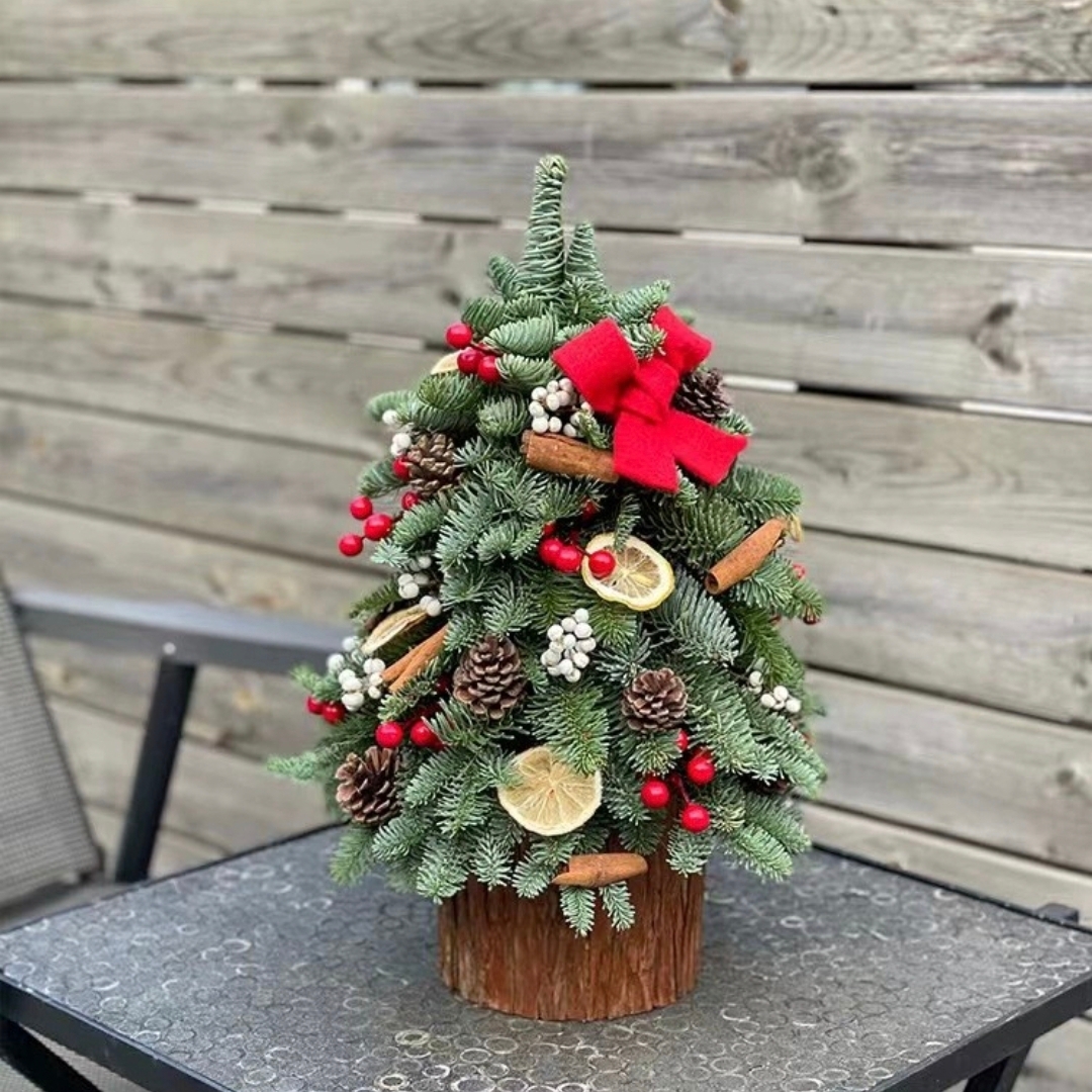 诺贝松圣诞树一颗家用桌面摆件装