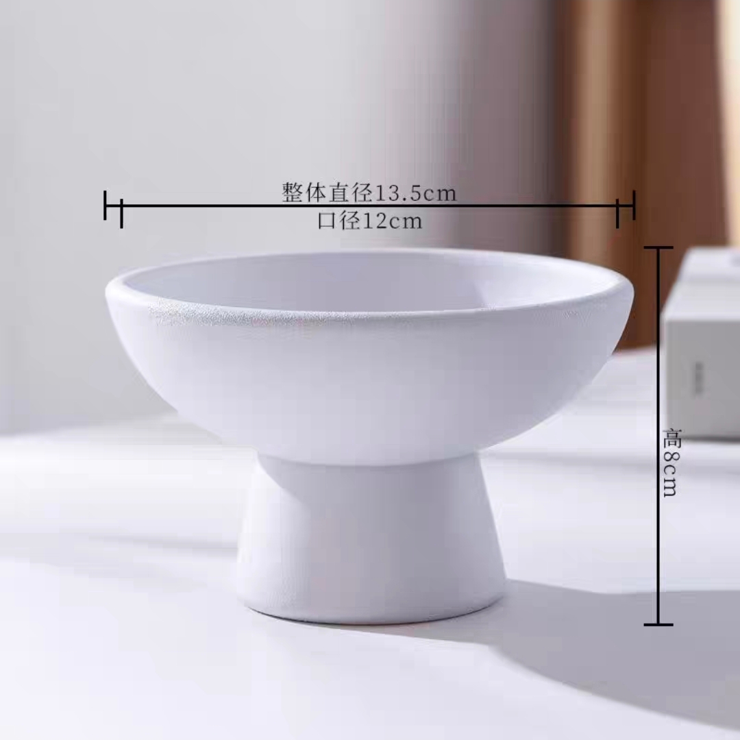 日式简约陶瓷盆/苔藓球底座托盘简约造型水仙花陶瓷盆无孔