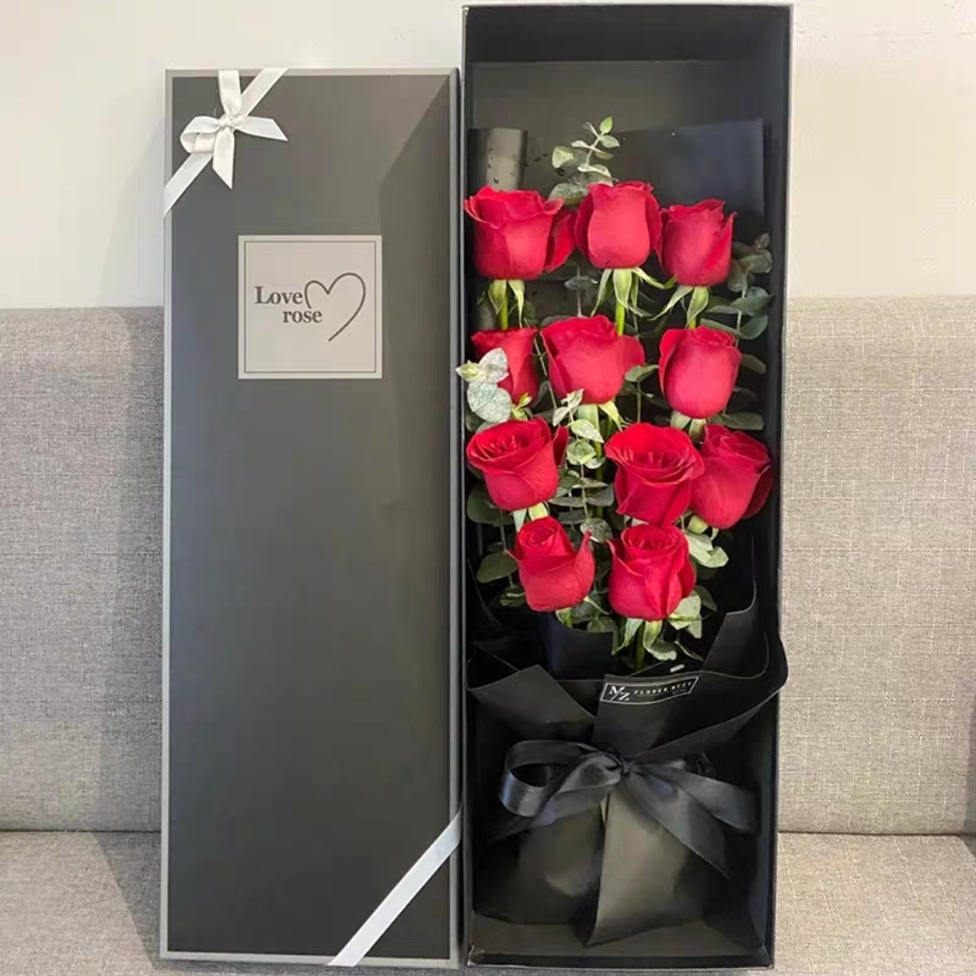 有你真好/11朵红玫瑰花配精美礼盒/情人节鲜花礼物生日鲜花/送花到家送花上门