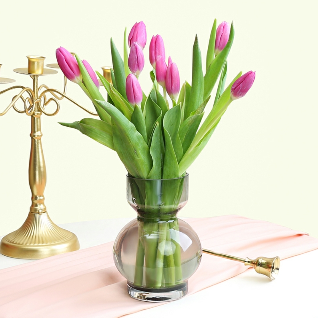 粉色郁金香鲜切花1扎8-10枝