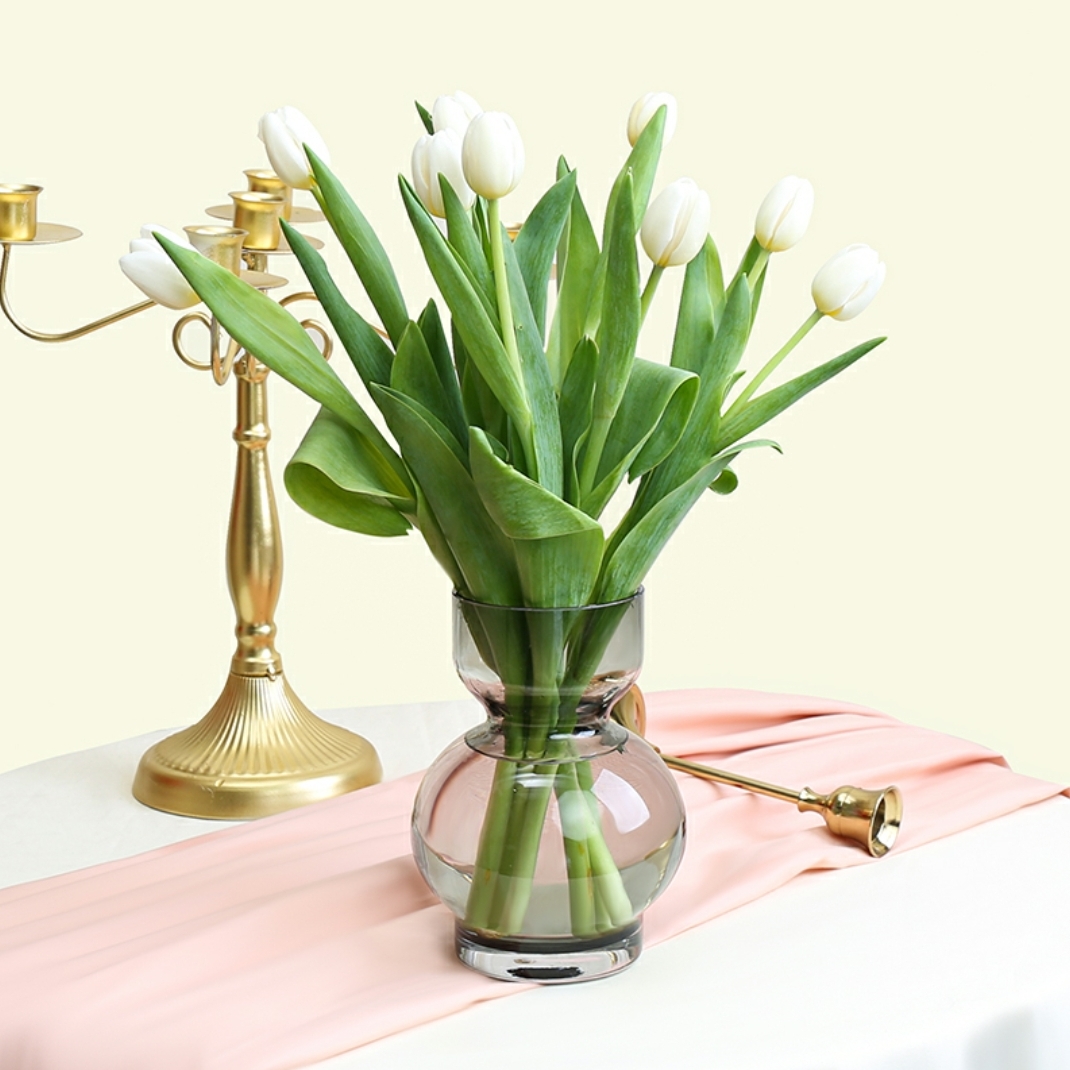 白色郁金香鲜切花1扎8-10枝