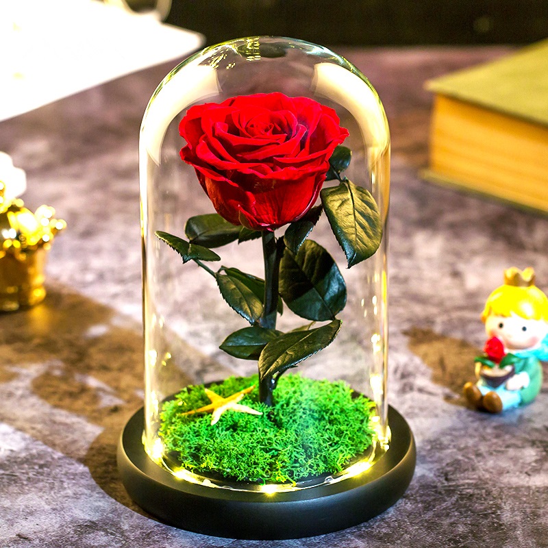 进口永生花礼盒小王子玫瑰花真花