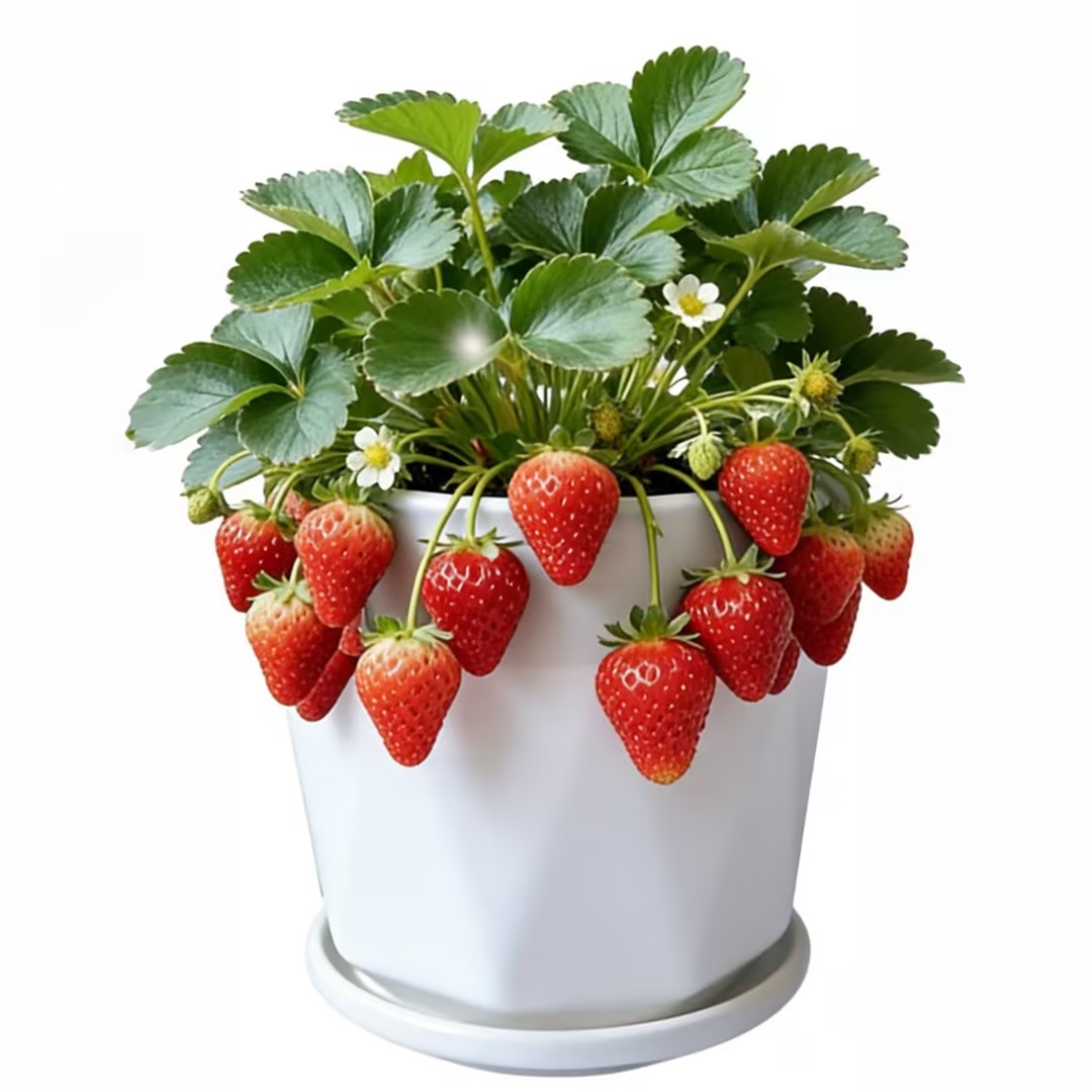 草莓植物盆栽水果花卉结果盆栽牛