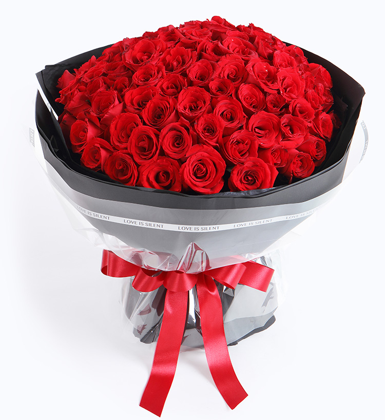 久久爱恋/99朵红玫瑰花精美包