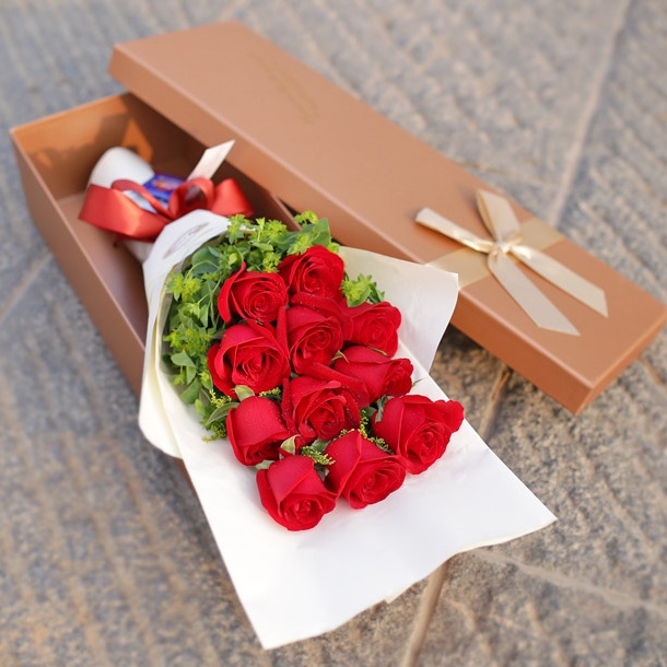 追寻爱情-11朵红玫瑰花精美礼