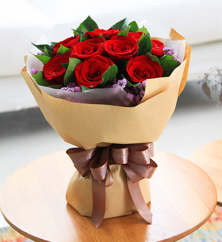 一心一意——玫瑰花11朵，粉色