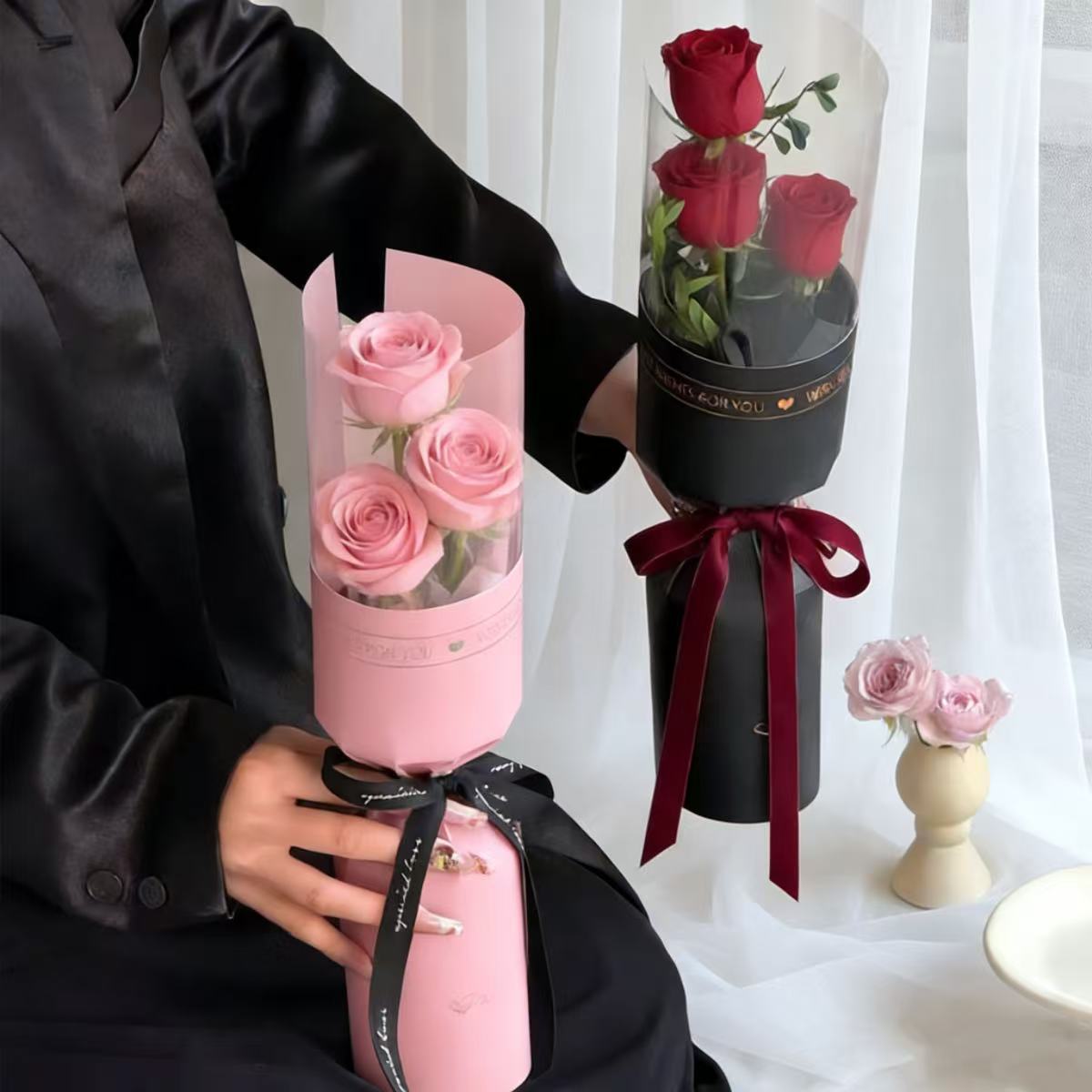 遇见美好/3朵玫瑰花精美花礼三