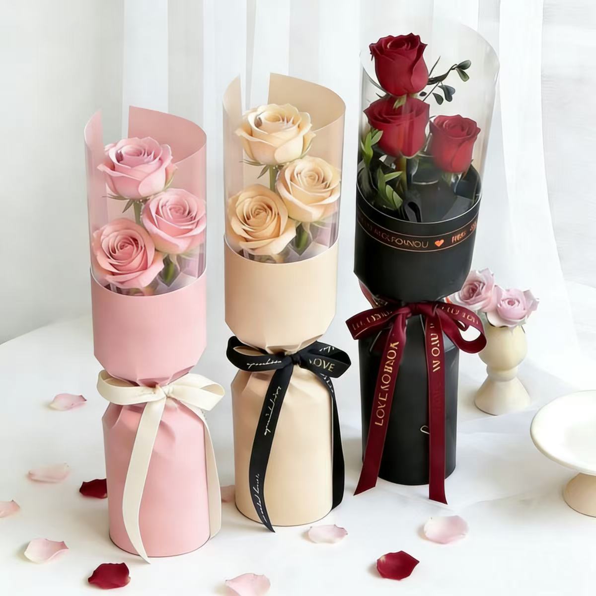 遇见美好/3朵玫瑰花精美花礼三