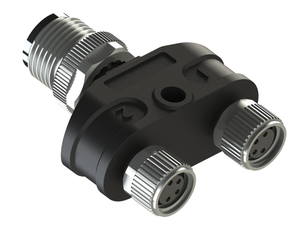 M12 T型分线器-1*M12+2*M8