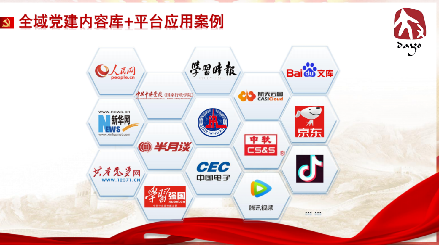 全域党建内容库和服务案例