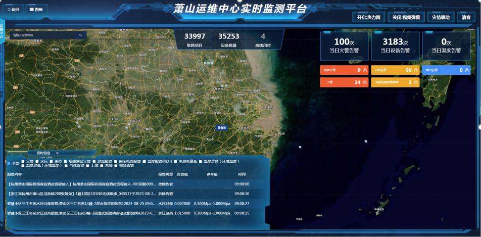 杭州萧山区无线烟感管理平台