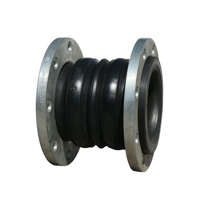 Twin sphere rubber joint