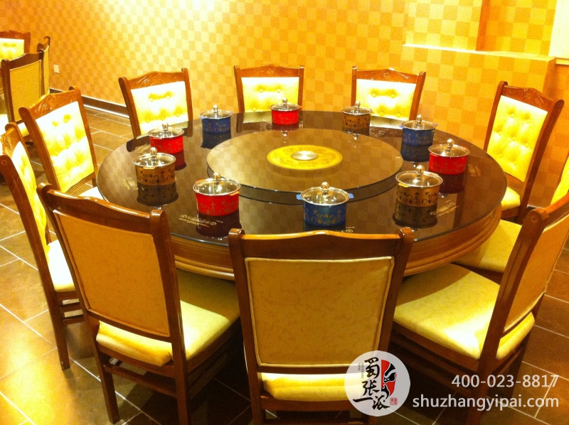 圆形电磁炉小火锅桌