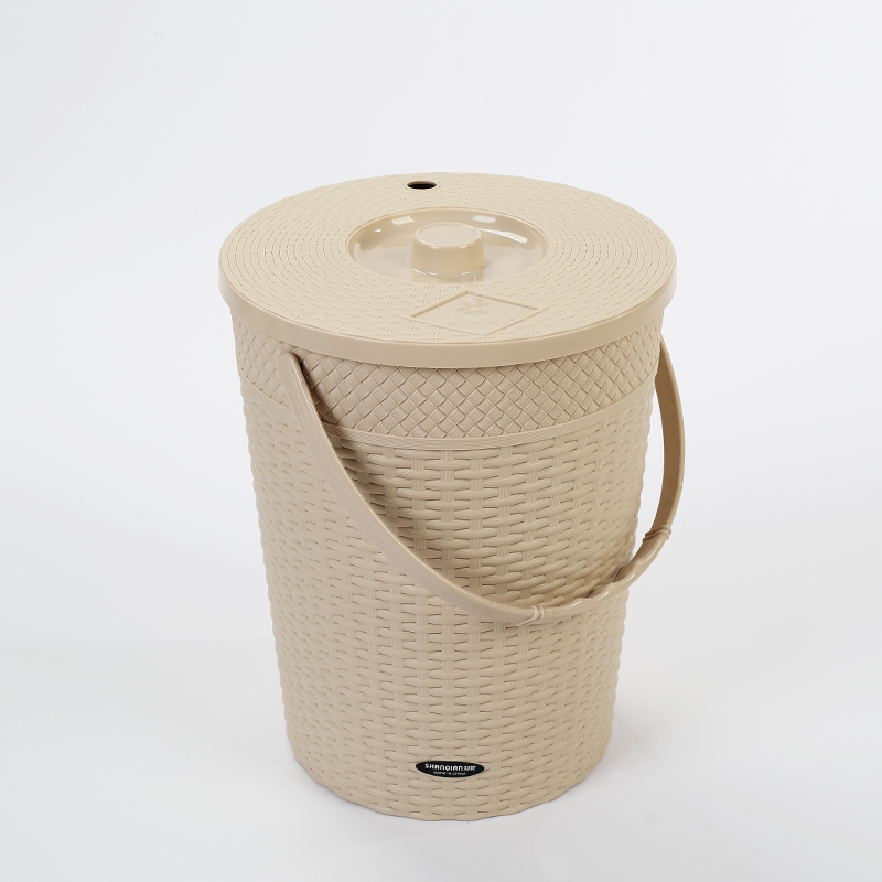 4.5L仿藤編茶渣桶