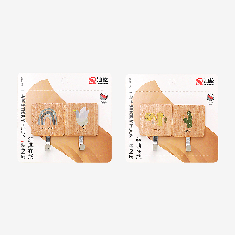 汕乾8572實木粘鉤