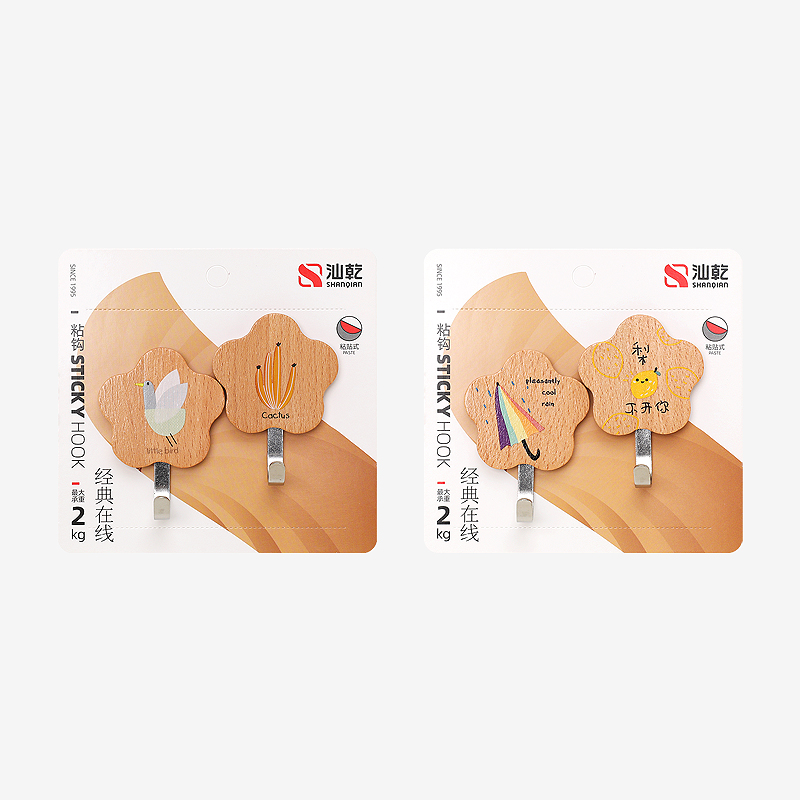 汕乾8574實木粘鉤