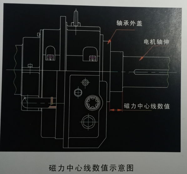 南阳防爆电机磁力中心线数值示意图