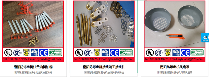 南阳防爆电机注油管接线柱风扇罩