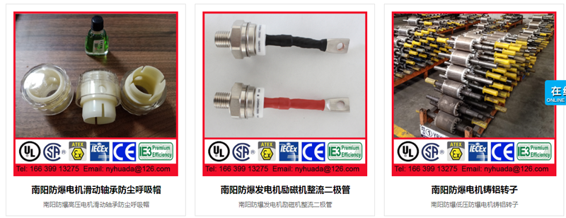 南阳防爆电机轴承箱呼吸帽整流二极管铸铝转子