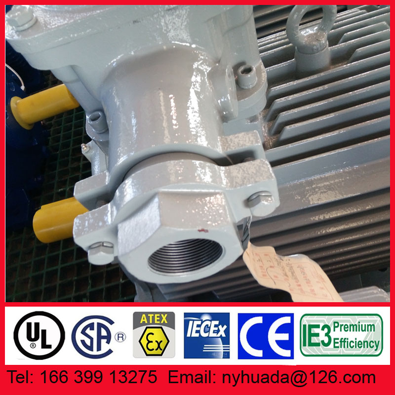 南阳防爆电机接线盒公制螺纹进线口钢布斗