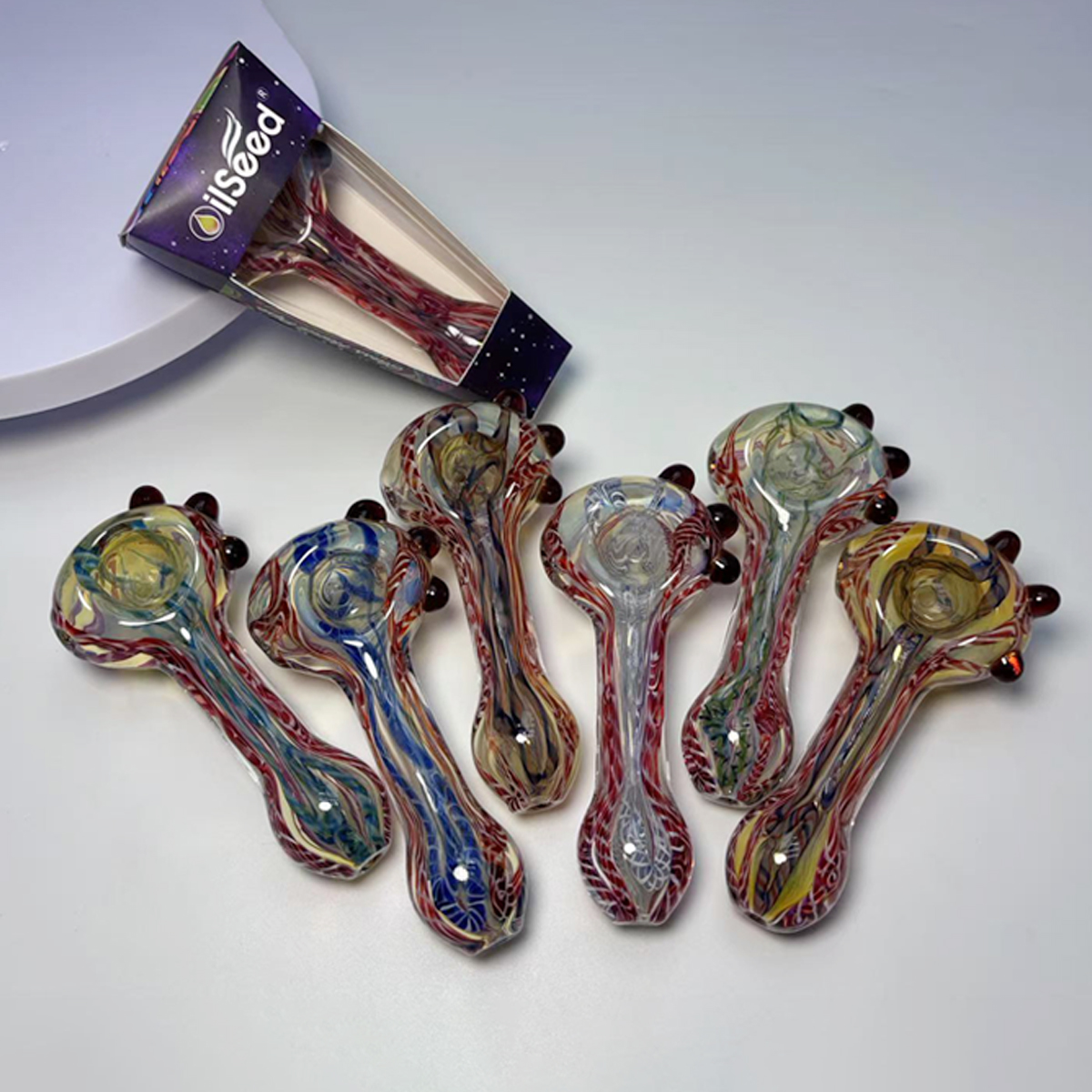 OilSeed Premium Glass Pipe – J008