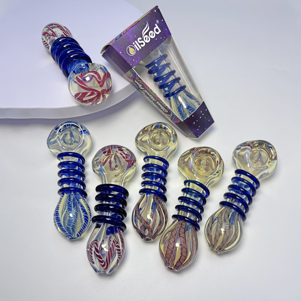 OilSeed Premium Glass Pipe – J010
