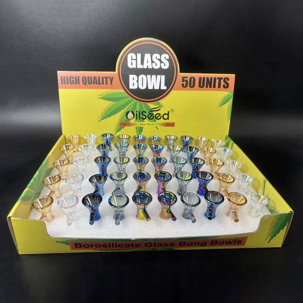 OilSeed Mix colors Glass Bowl – G008