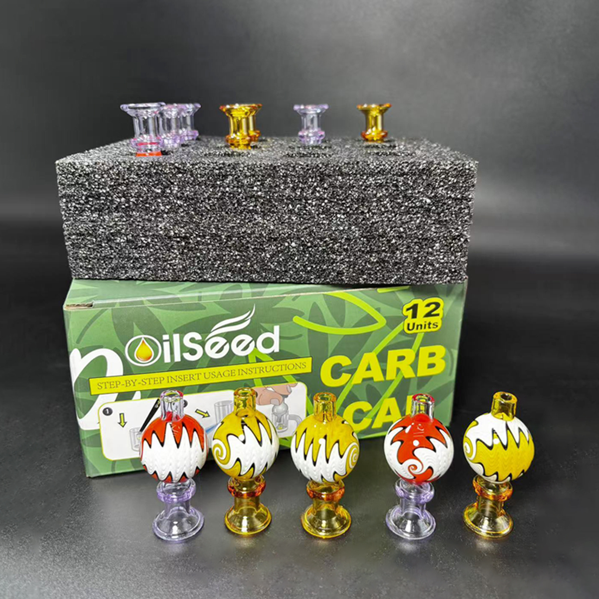 OilSeed Glass Carb Caps – T004