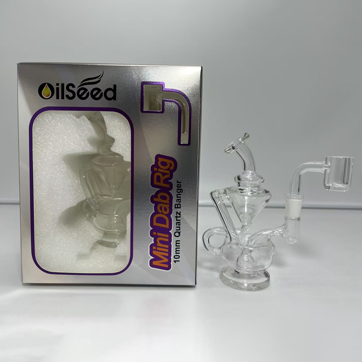 OilSeed Mini Dab Rig with Quartz Banger – W002