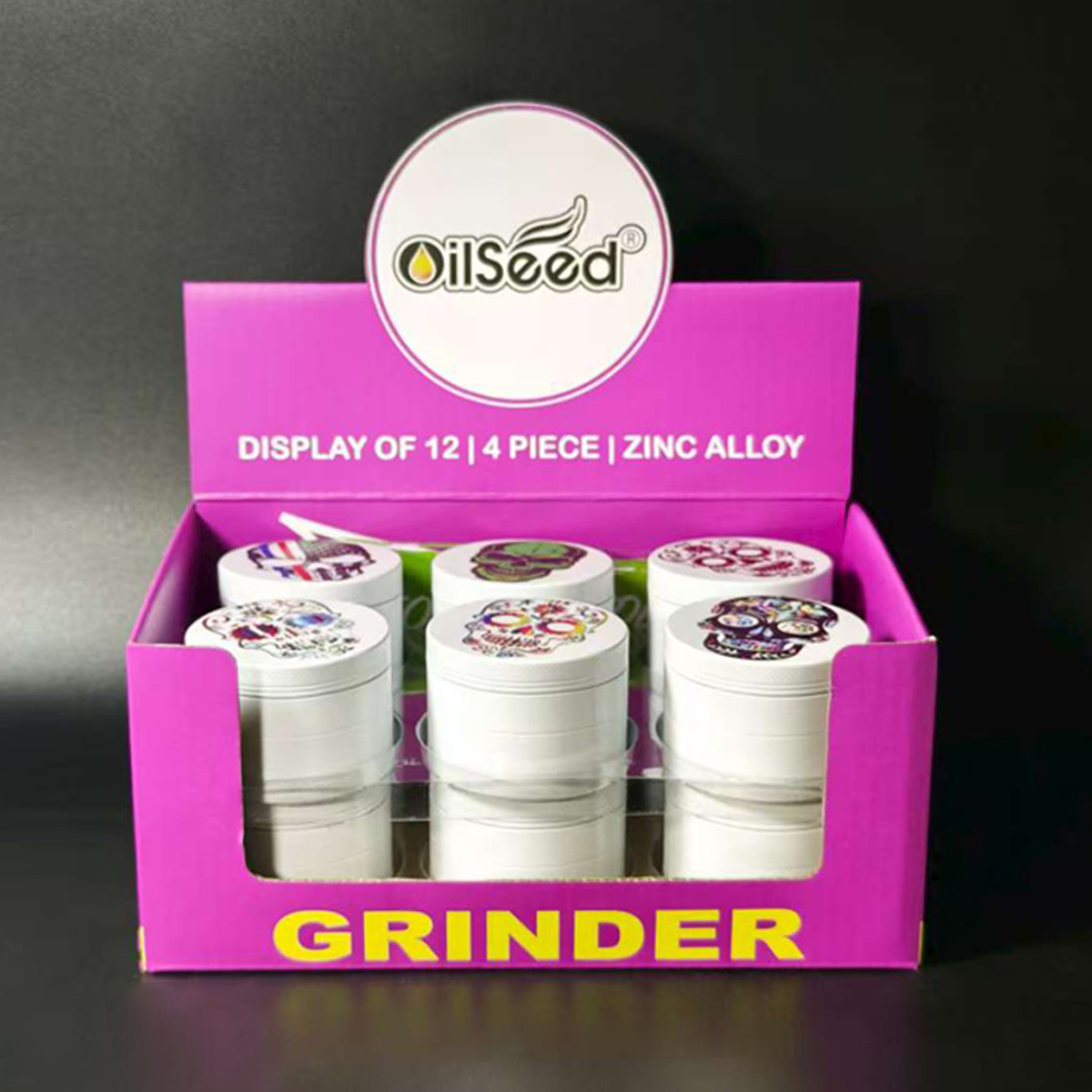 OilSeed Skull Design Grinder – D005