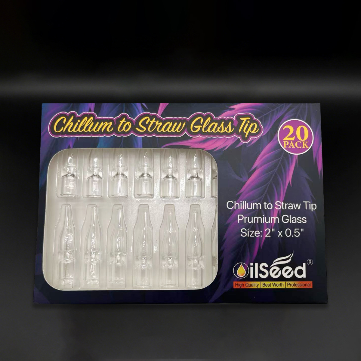 OilSeed Chillum-to-Straw Pyrex Replacement Tip – D001