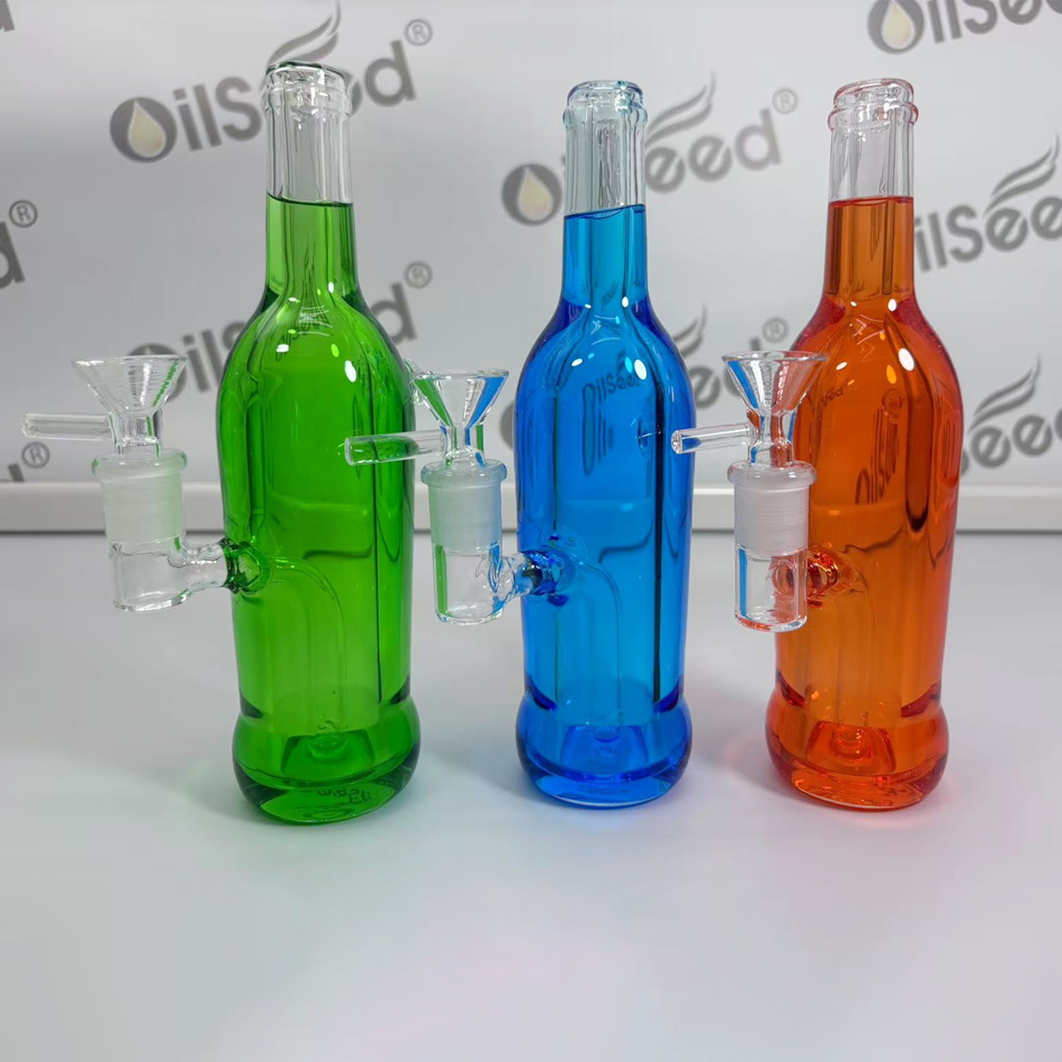 OilSeed Glass Wine Bottle Water Pipe