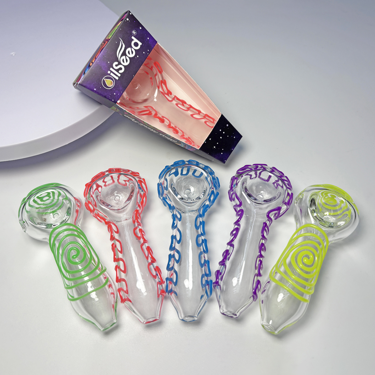 OilSeed Premium Glass Pipe – J019
