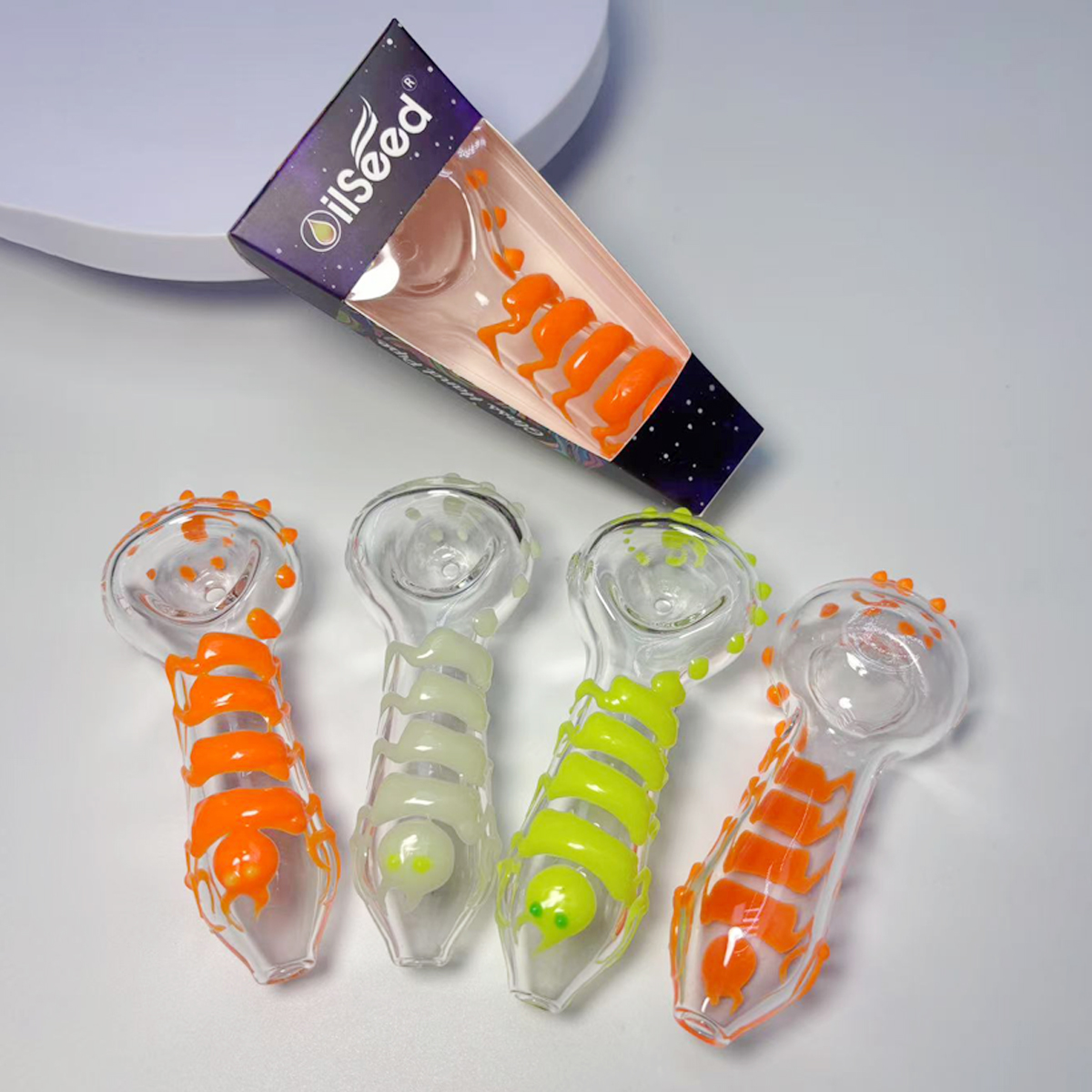 OilSeed Premium Glass Pipe – J028